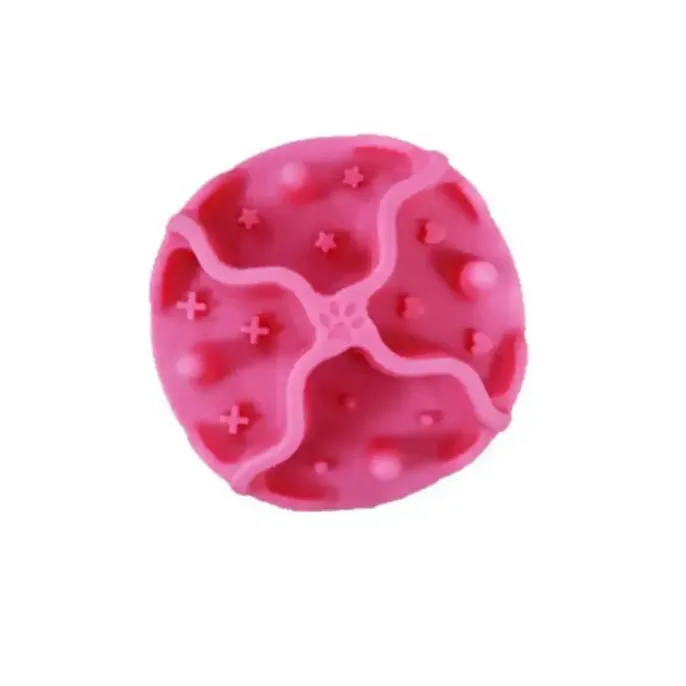 silicone slow feeder-pink silicone slow feeder-pink