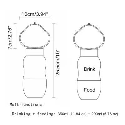 Dog Travel Bottle size Dog Travel Bottle size