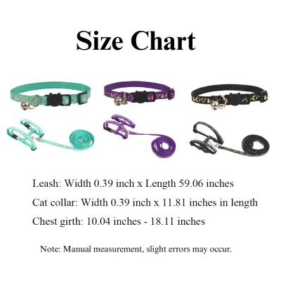 3 Pack Collar Harness Leash for Cats and Dogs 3 Pack Collar Harness Leash for Cats and Dogs