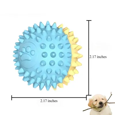 Durable Two Tone Color Paw Print TPR Chew Ball