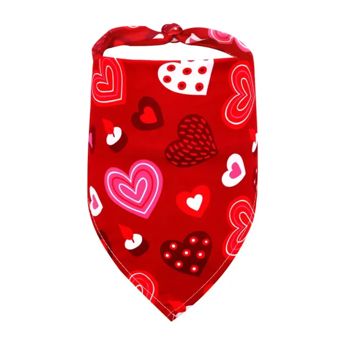 A Valentine Day Pet Heart Bandana Valentine Day Pet Heart Bandana for Dogs Wedding Holiday Accessories