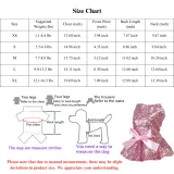 Pink Color Sequin Dog and Cat Dress Wedding Gown