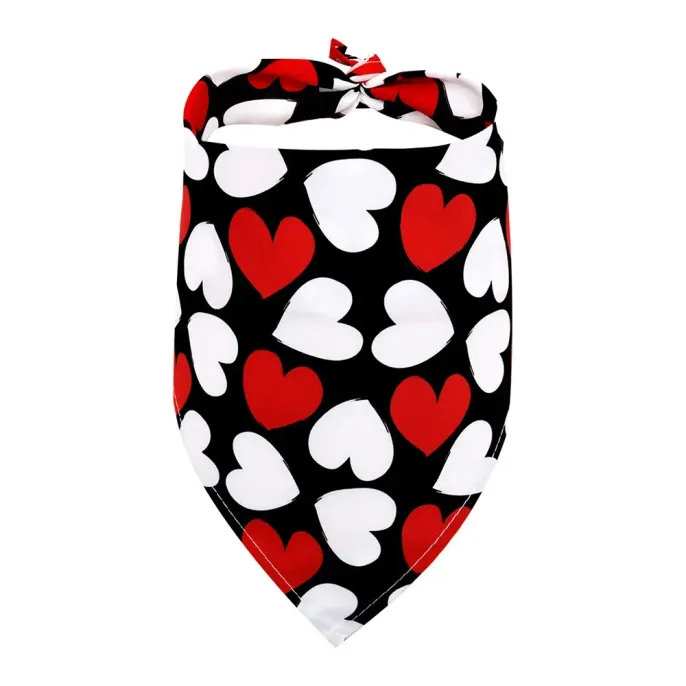F Valentine Day Pet Heart Bandana Valentine Day Pet Heart Bandana for Dogs Wedding Holiday Accessories