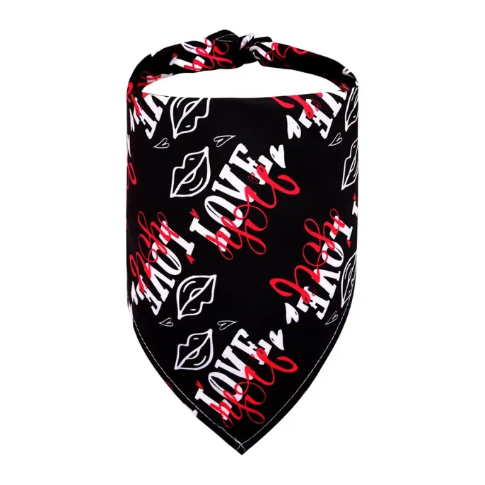 D Valentine Day Pet Heart Bandana Valentine Day Pet Heart Bandana for Dogs Wedding Holiday Accessories