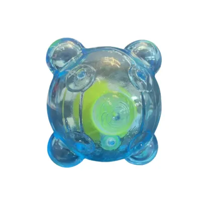 Interactive Squeaky Dog Toy with Built-In Tennis Ball