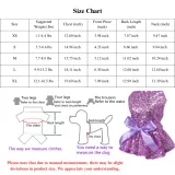 Purple Color Sequin Dog and Cat Dress Wedding Gown Purple Color Sequin Dog and Cat Dress Wedding Gown