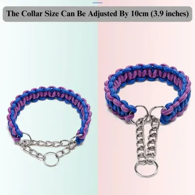 Premium Dog Leash with Anti-Shock P Chain Collar for Large Breeds