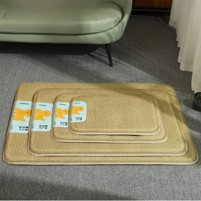 waterproof dog sleeping mat Cooling Rattan Pet Mat Breathable Bed for Dogs and Cats