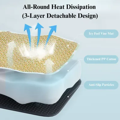 Cooling Rattan Pet Mat Breathable Bed for Dogs and Cats