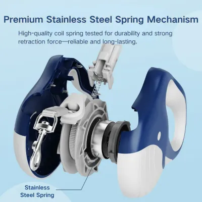 Compact whale-shaped leash with ergonomic rubber grip for comfortable daily use.