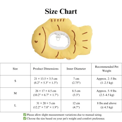 adjustable recovery collar Soft Taiyaki Elizabeth Collar Adjustable Cat Recovery Collar