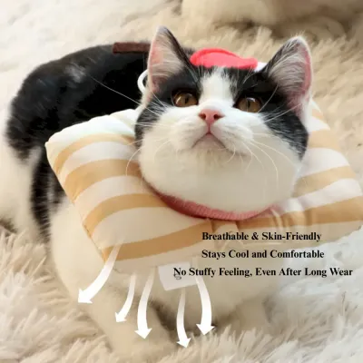 anti-lick collar Tiramisu Soft Adjustable Pet Recovery Collar for Cats