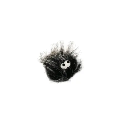 Long fur monster cat toy for interactive play and exercise.