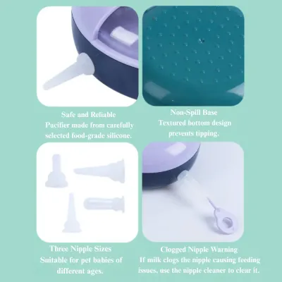 feeder for kittens and puppies Multi Feeding Port Nursing Bowl ABS Feeder for Kittens & Puppies