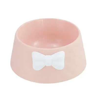 pp pet bowl Durable Bowknot Pet Feeding Bowl