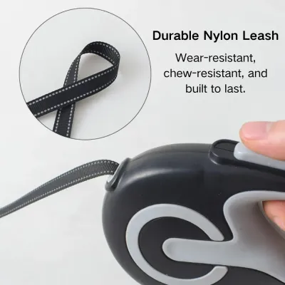Built-in leash buffer clip absorbs sudden pulling force—protects pets and handlers from jolts.