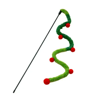 This extended plush cat teaser wand is a high-appeal pet accessory designed for wholesalers and retailers