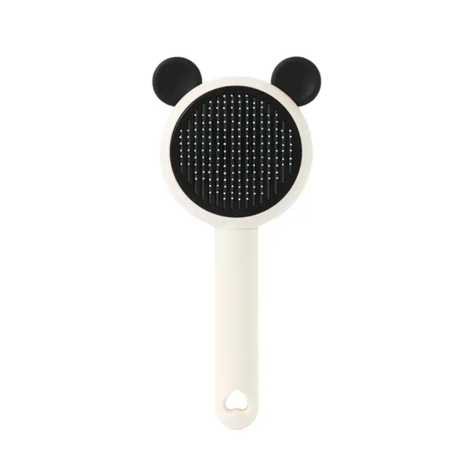 self cleaning brush Self Cleaning Pet Grooming Brush with Stainless Steel Bristles
