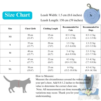cat harness leash set Breathable Pet Harness and Leash Set for Cats