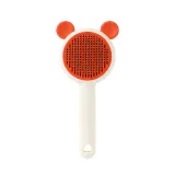 pet grooming brush Self Cleaning Pet Grooming Brush with Stainless Steel Bristles