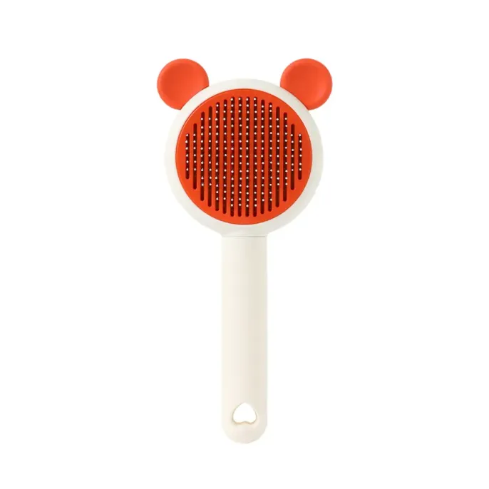 pet grooming brush Self Cleaning Pet Grooming Brush with Stainless Steel Bristles