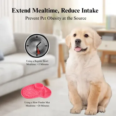 All-in-One Dog Lick Pad with Three Functional Zones