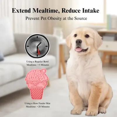 ice cream dog mat Ice Cream Shaped Silicone Dog Lick Mat for Slow Feeding Training