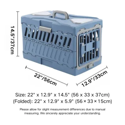 Blue Collapsible Pet Crate Large Blue Collapsible Pet Crate Large