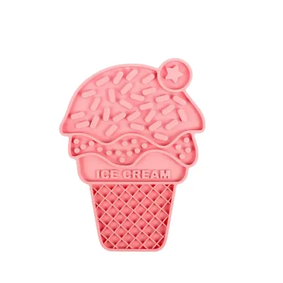 dog lick mat Ice Cream Shaped Silicone Dog Lick Mat for Slow Feeding Training