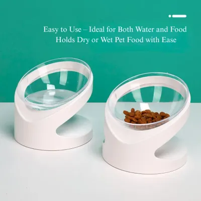 raised feeding dish Tilted Cat Bowl Ergonomic Raised Feeding Dish Neck Protection Pet Bowl