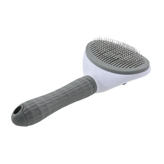 Self Cleaning Pet Brush grey