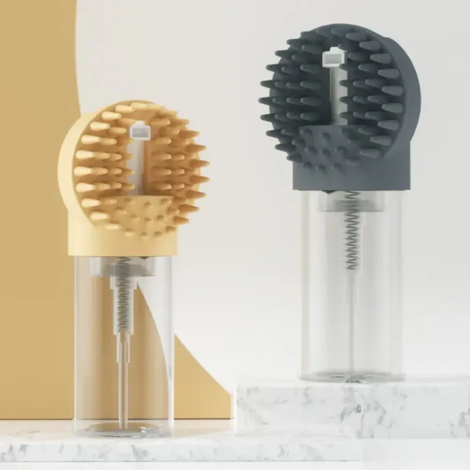 Silicone Pet Bath Brush Foam Dispenser Grooming Massage Tool