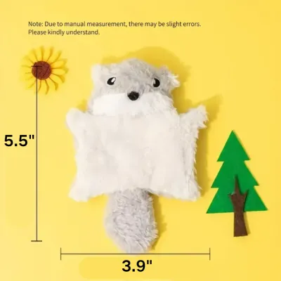 flying squirrel size chart Plush Flying Squirrel Pet Toy with Crinkle Paper