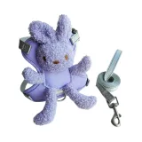 Cute Bunny Plush Dog Harness Vest with Leash for Small Breeds