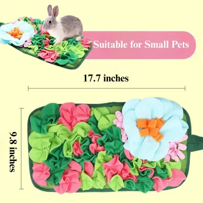 chinchilla enrichment mat Square Foraging Snuffle Mat for Rabbits and Guinea Pigs