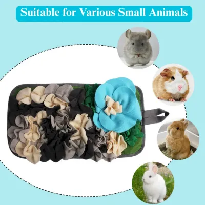 fleece foraging pad Square Foraging Snuffle Mat for Rabbits and Guinea Pigs