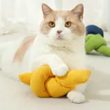 Cat Chew Pillow Toy Durable Crinkle Plush Kicker for Play
