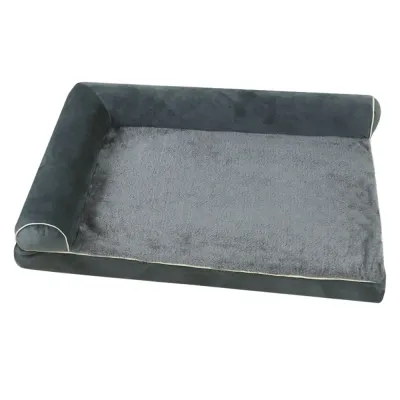 Plush dog bed