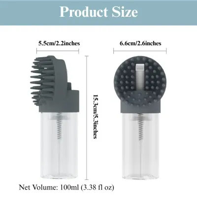 Silicone Pet Bath Brush Foam Dispenser Grooming Massage Tool Silicone Pet Bath Brush Foam Dispenser Grooming Massage Tool
