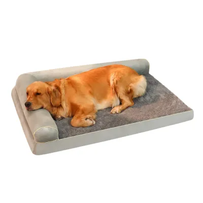 grey dog bed