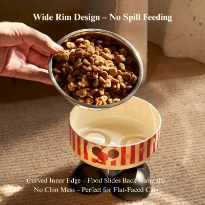 stainless steel pet dish Elevated Anti Spill Pet Bowl with Detachable Stainless Steel Insert