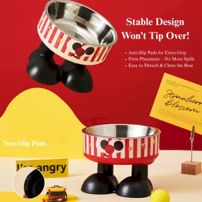 anti spill dog bowl Elevated Anti Spill Pet Bowl with Detachable Stainless Steel Insert