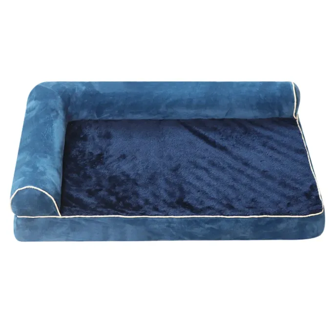 navy blue dog bed