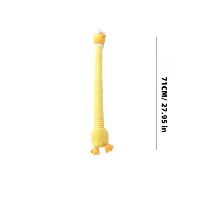 Durable Squeaky Plush Dog Toy Long Neck Chewing