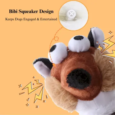 Durable Squeaky Plush Dog Toy Long Neck Chewing