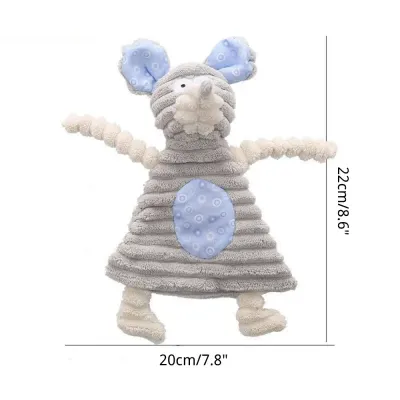 Durable Plush Dog Toy with Crinkle Paper and Animal Shape Design
