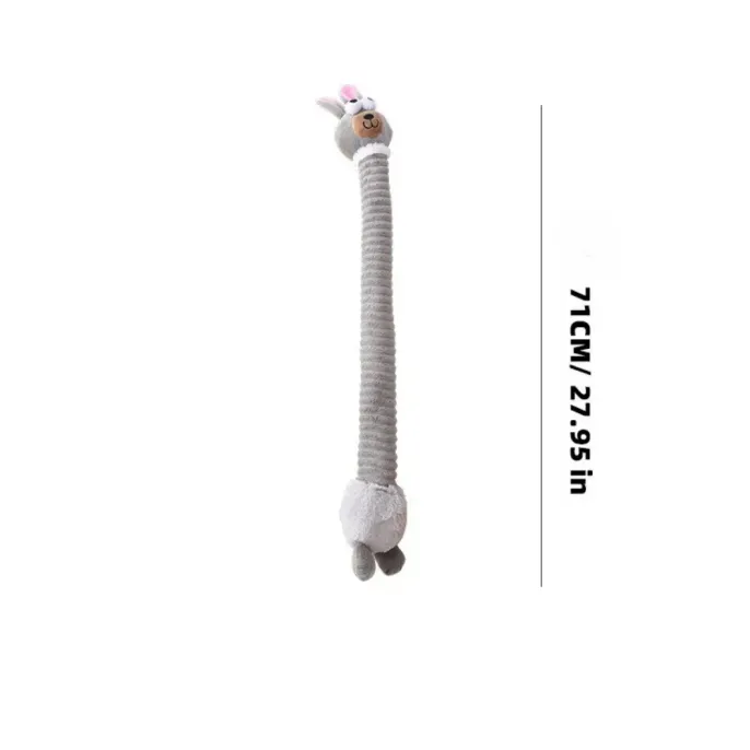 Durable Squeaky Plush Dog Toy Long Neck Chewing