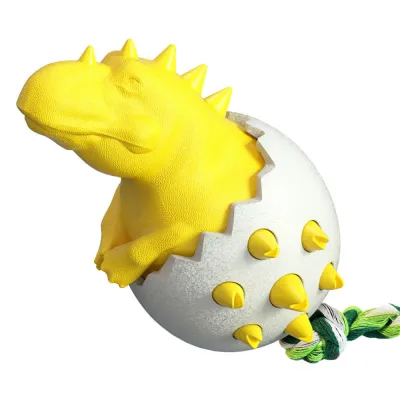 Dinosaur Eggs Dog Chew Toys Yellow Dinosaur Eggs Dog Chew Toys Yellow