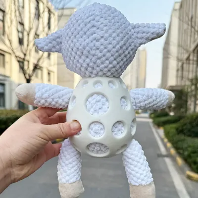 Grid PU Lamb Squeaky Dog Chew Toy_2 Grid PU Lamb Squeaky Dog Chew Toy_2