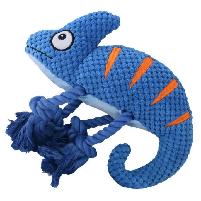 Blue Chameleon Interactive Durable Squeaky Dog Toy Blue Chameleon Interactive Durable Squeaky Dog Toy